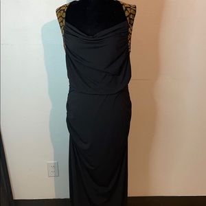 Black and gold dress